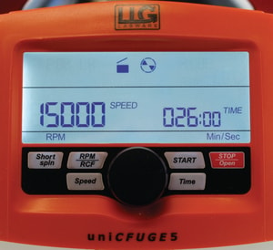 Mini-Zentrifuge LLG-uniCFUGE 5 mit Timer und Digitalanzeige