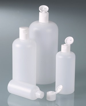 Rundflaschen, HDPE, mit Klappverschluss, PP