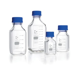 Square shape laboratory bottles, DURAN<sup>®</sup>, with retrace code