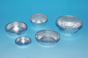 Aluminium containers, round