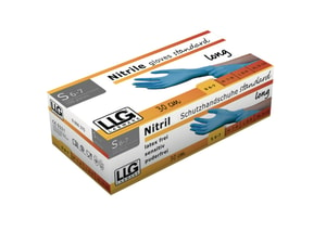 LLG-Guanti monouso standard long, Nitrile, senza polvere