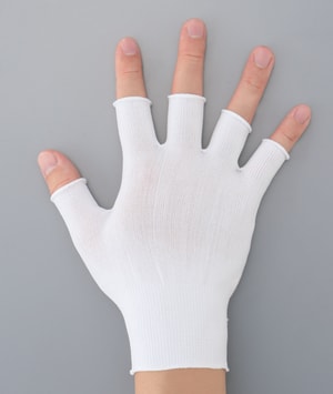 Halb-Finger-Handschuh, ASPURE, wei&szlig;, Nylon