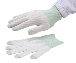 Leitfähige Handschuhe ASPURE LINE antistatisch, weiß, Nylon