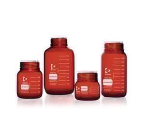 Laborflaschen protect+ DURAN&reg;, GLS80, mit Retrace code, braun