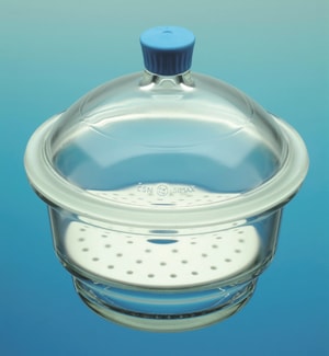 Exsikkatoren, Borosilikatglas 3.3, mit Kunststoffknopfdeckel