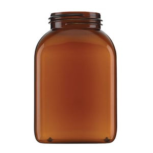 Vierkant-Weithalsbeh&auml;lter, ohne Verschluss, Serie 310, PVC hart, braun