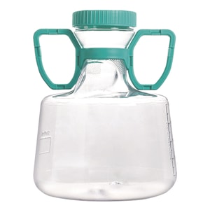 Erlenmeyerkolben, PC, mit Bel&uuml;ftungsverschluss, HDPE, mit Griff