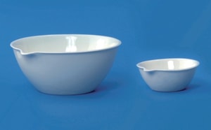 LLG-Evaporating dishes with flat bottom, porcelain, medium form