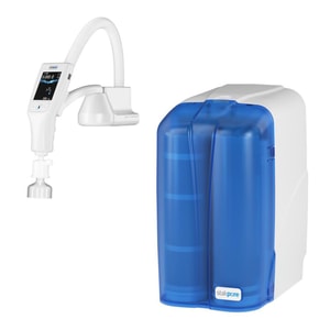 Reinstwassersystem OmniaTap-T xstouch 8, Untertischvariante mit OptiFilltouch Wanddispenser